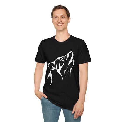 Wild Soul Unisex T-Shirt with Howling Wolf Design