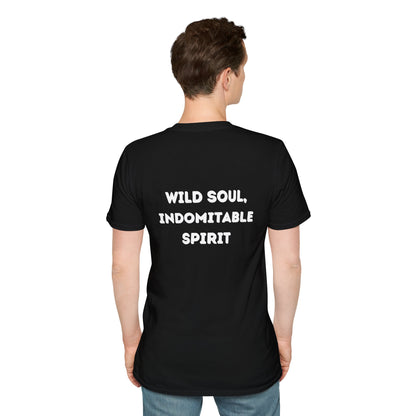 Wild Soul Unisex T-Shirt with Howling Wolf Design