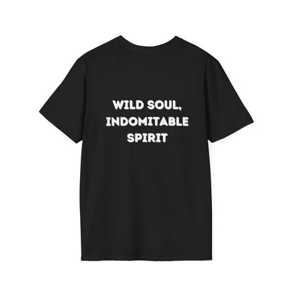 Wild Soul Unisex T-Shirt with Howling Wolf Design